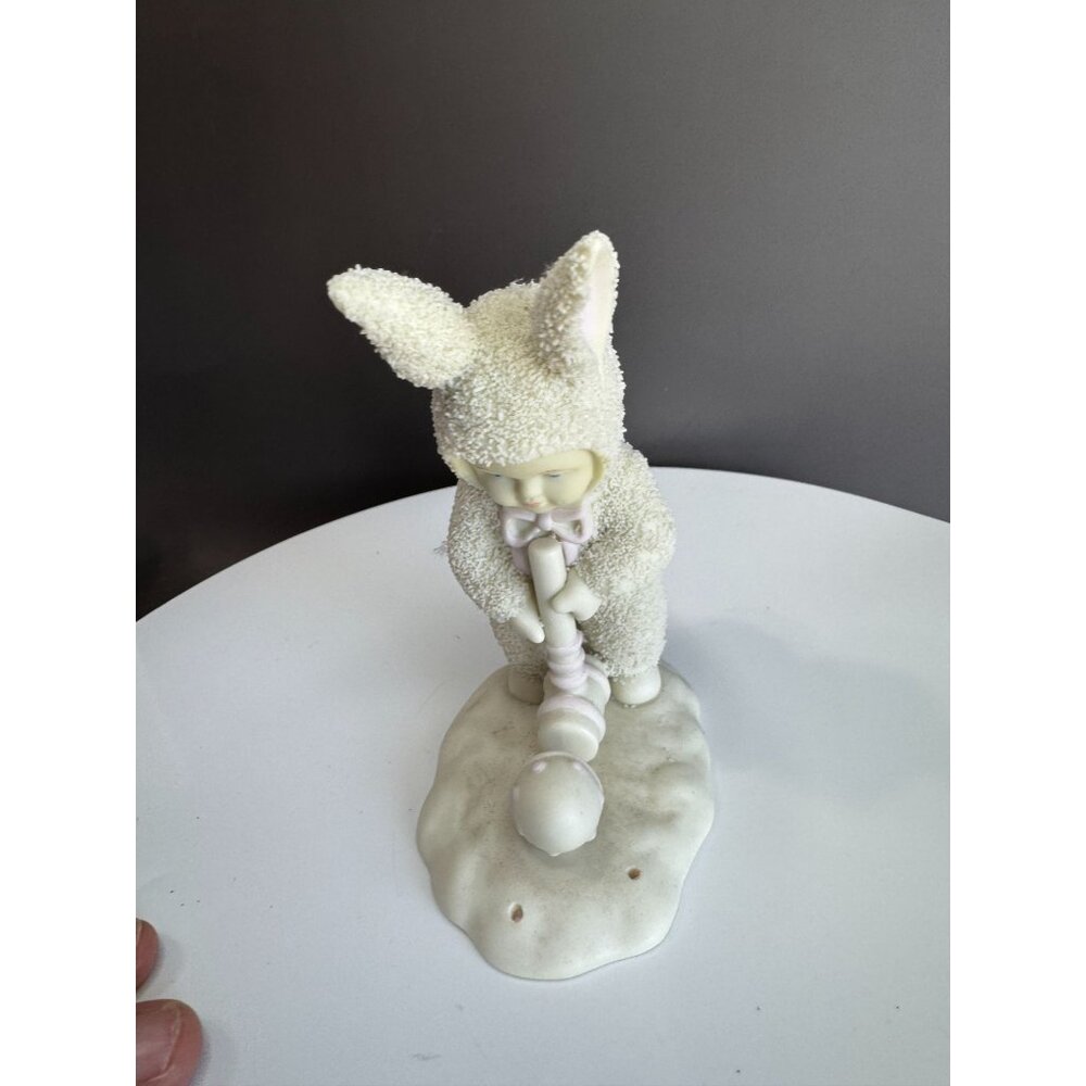 Dept 56 Snowbabies Easter Bunny Suit Figurines Lot of 5 Bisque Porcelain - Picture 10 of 13